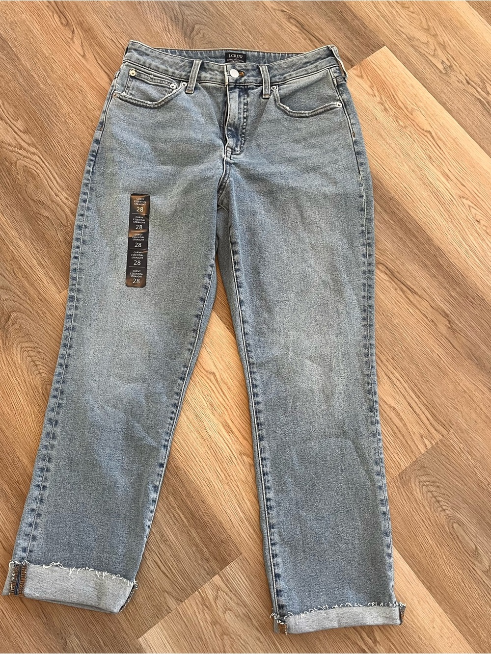 J.Crew Curvey Essential Straight Jeans in blue and grey. New never worn, no tag.